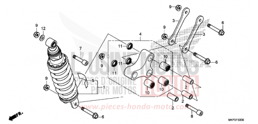 COUSSIN ARRIERE CBR500RAM de 2021